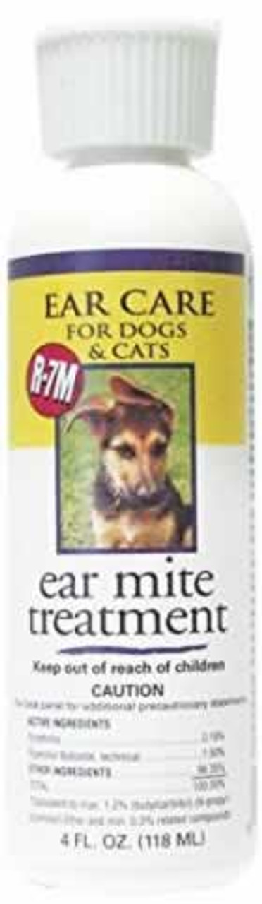 R-7M Ear Mite Treatment for Dogs and Cats 4 Ounce