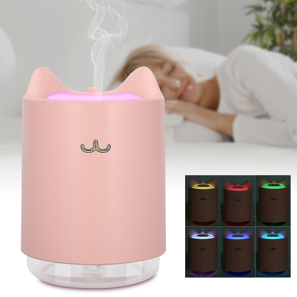 320ml Usb Charging Desktop Mini Air Humidifier For Bedroom Home Office Pink