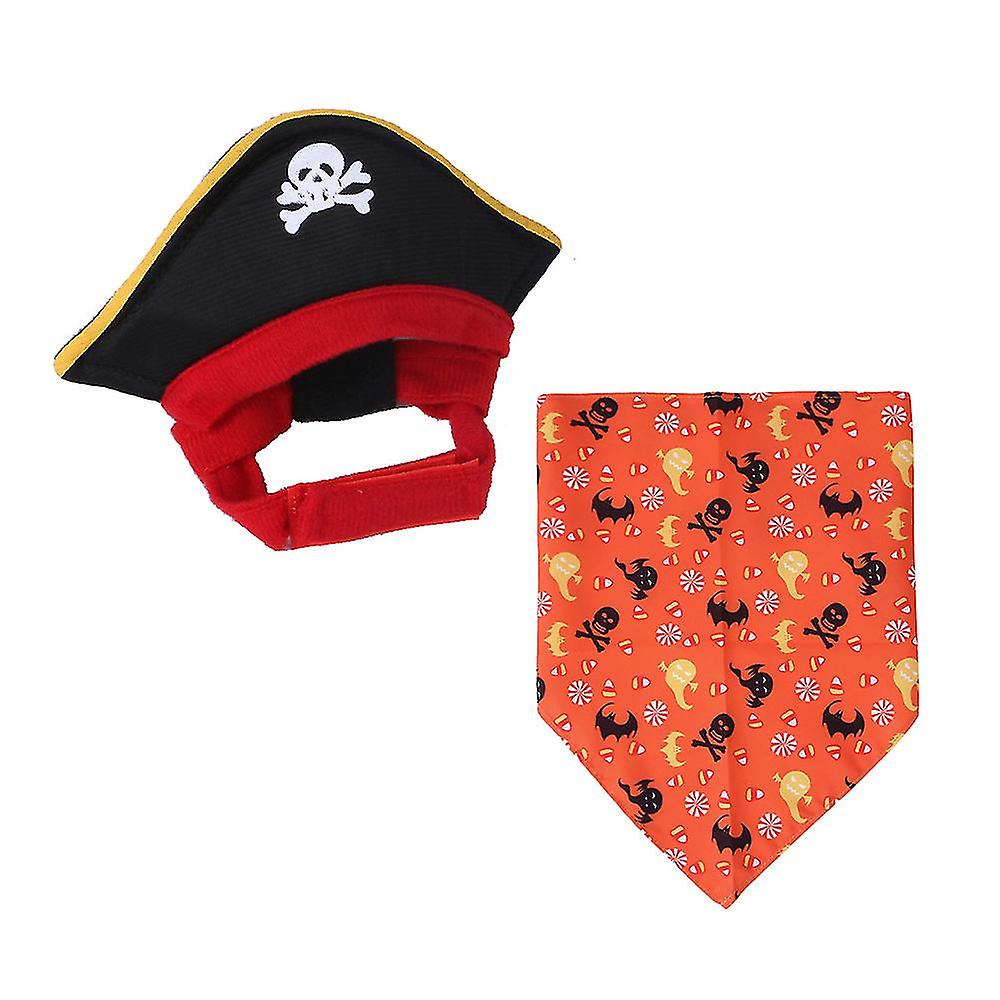 Pirate Dog Cat Costume Suit Halloween Funny Pet Clothes