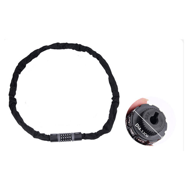 Bike Chain Lock(0.9M)  5 Digit Resettable Combination Password Bicycle Lock Heavy Duty Anti Theft Cycling Cable Locks