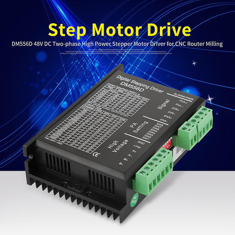 Powerful Dm556d Stepper Motor Driver For Cnc Router Milling - 48v Dc， Two Phase High Performance