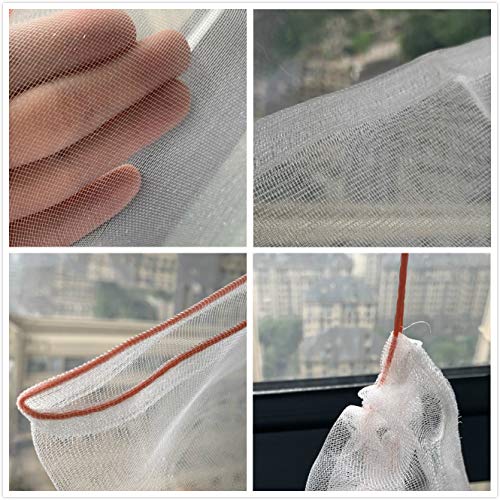 2PCS Insect Barrier Fine Plant Netting Covers- 47×31.5in Garden Pest Bugs Bird Mesh Netting Bags with Drawstring for Protecting Fruit Trees Plants from Cicadas Squirrels Birds Animals