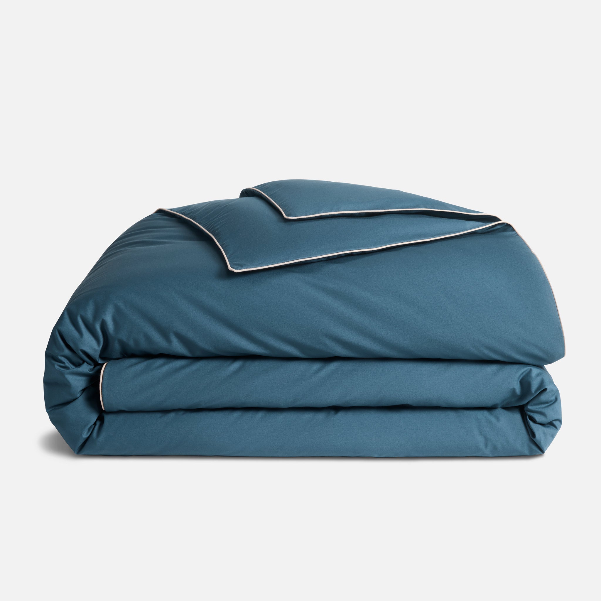 Piped Classic Percale Duvet Cover - Last Call