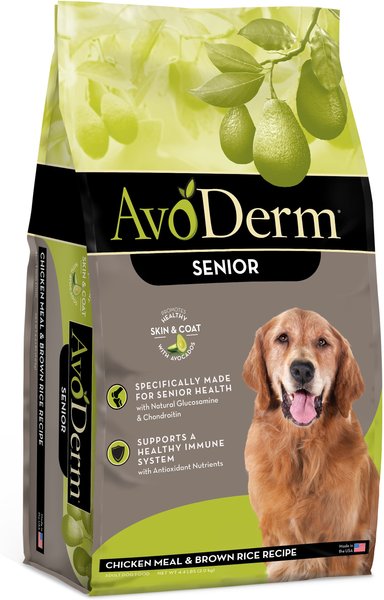 AvoDerm Senior Chicken Meal and Brown Rice Recipe Dry Dog Food