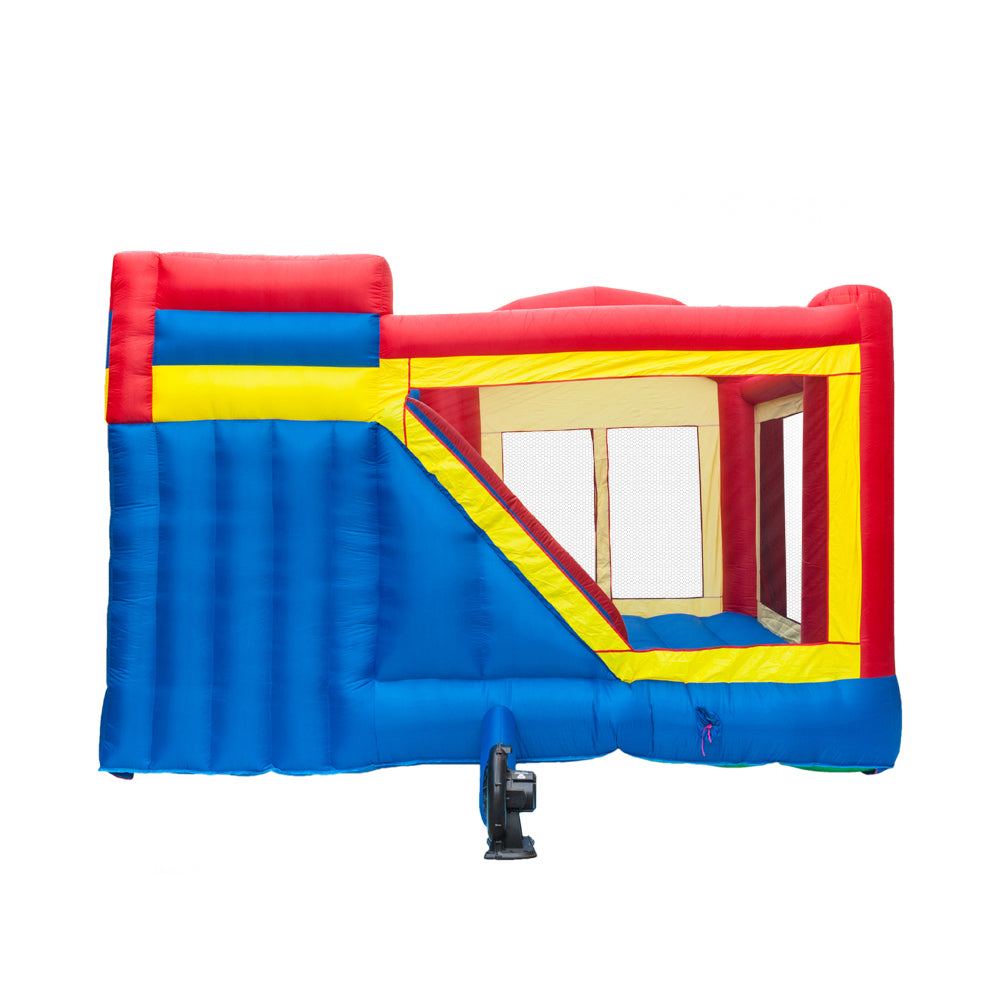 Inflatable Bounce House Castle Jumper Slide Large Trampoline 420D Oxford Cloth PVC Without Blower 3-12 Years Old 157.2"x141.6"x110.4"