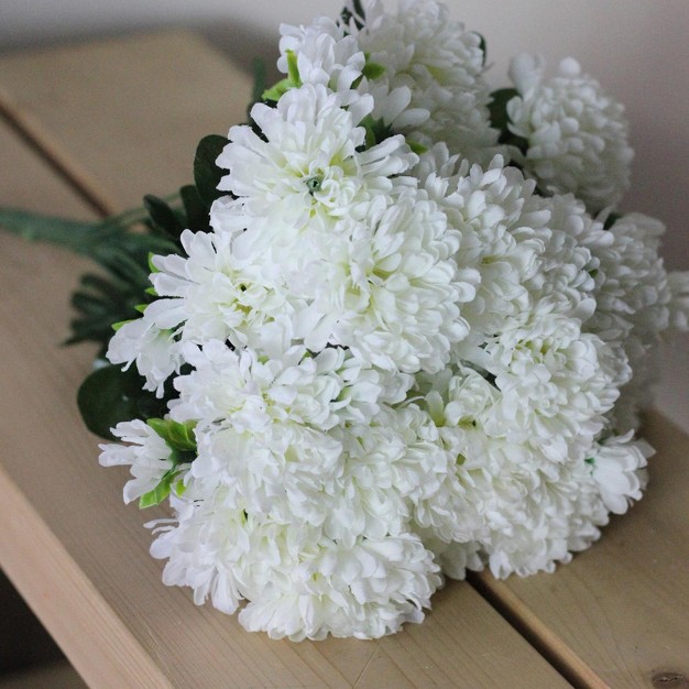 Green/white Flowering Chrysanthemum Artificial Floral Arrangement