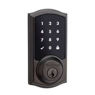 Kwikset SmartCode 915 Touchscreen Venetian Bronze Single Cylinder Keypad Electronic Deadbolt Featuring SmartKey Security 915TRL TSCR 11P UL