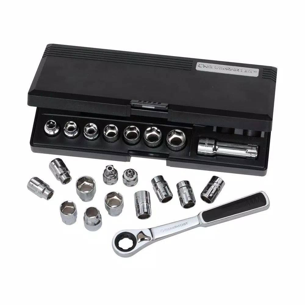 GEARWRENCH 3/8 in. Drive 6-Point Gear Ratchet and Socket Set (21-Piece) and#8211; XDC Depot