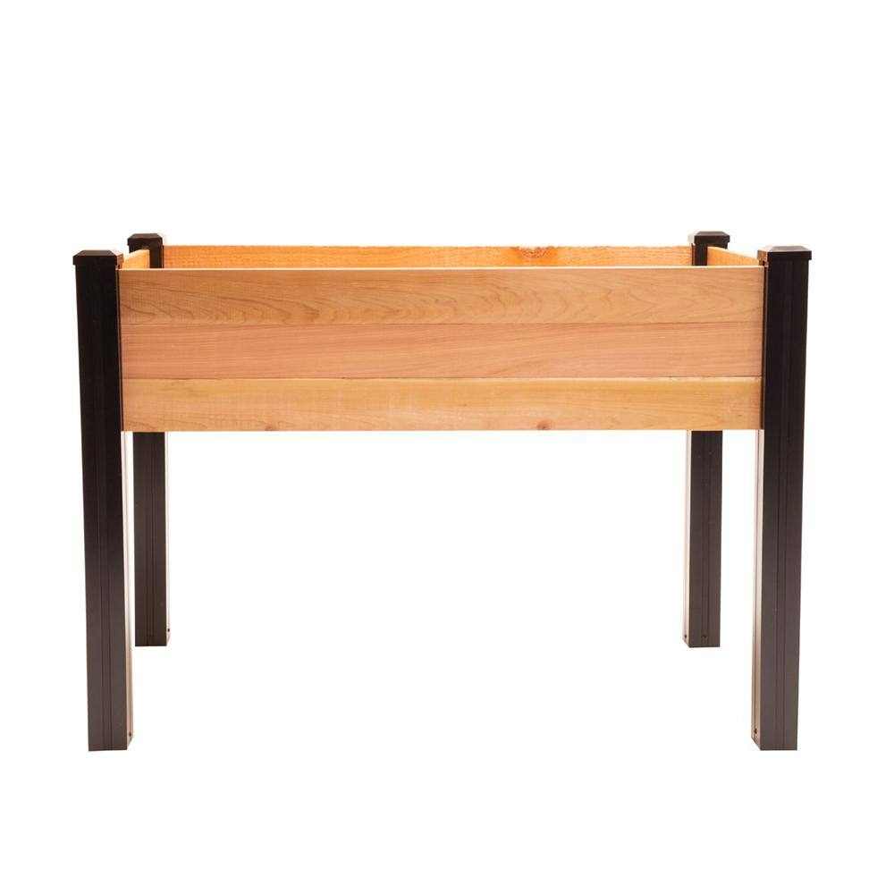 Outdoor Essentials Haven 2 ft. x 4 ft. Natural Cedar Elevated Garden Planter (Tool Free) 444803