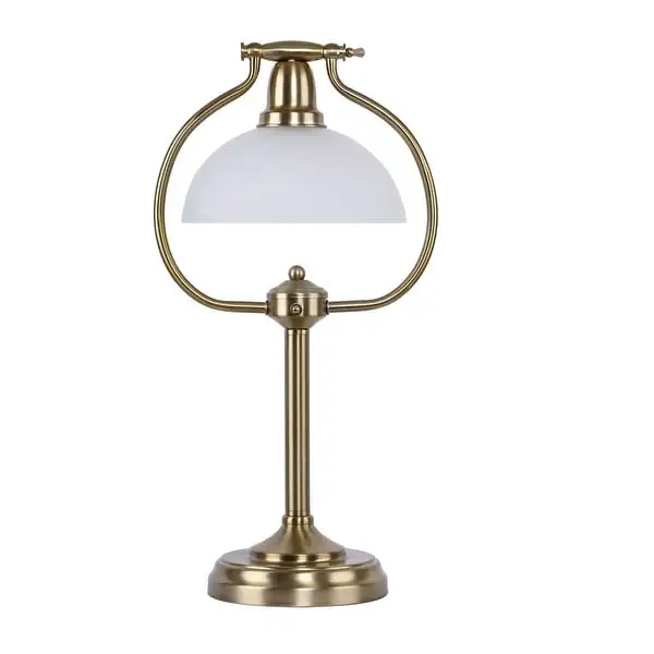 22-in. Table Lamp w/ Frosted White Glass Shade