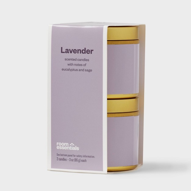 2pk 3oz Tin Gift Set Lavender