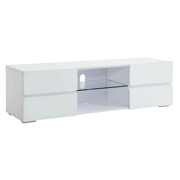 Modern Design Glossy White Entertainment Center TV Console with Drawers