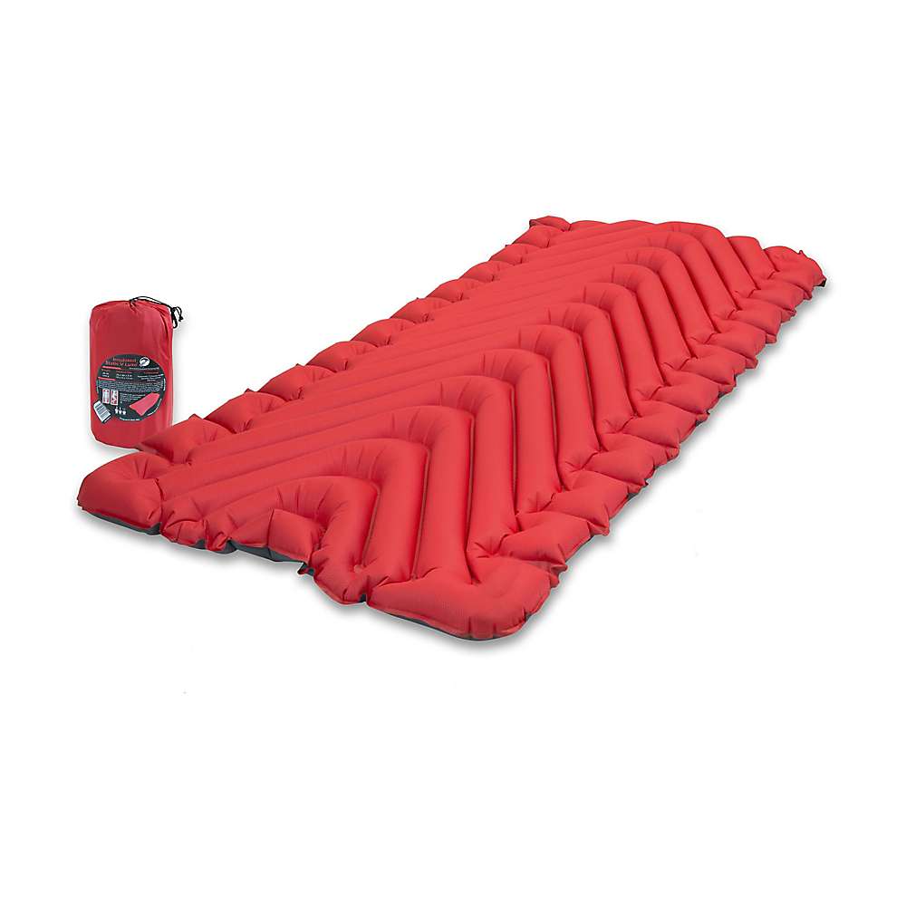 Klymit Insulated Static V Luxe Sleeping Pad, 76x30x3in, Red