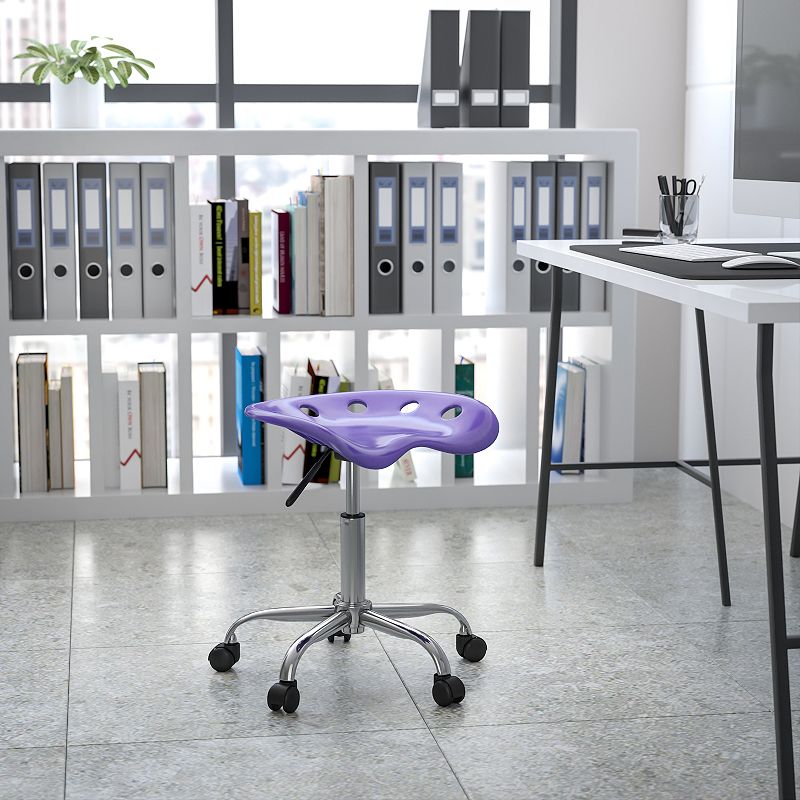 Flash Furniture Taylor Violet Tractor Seat Stool