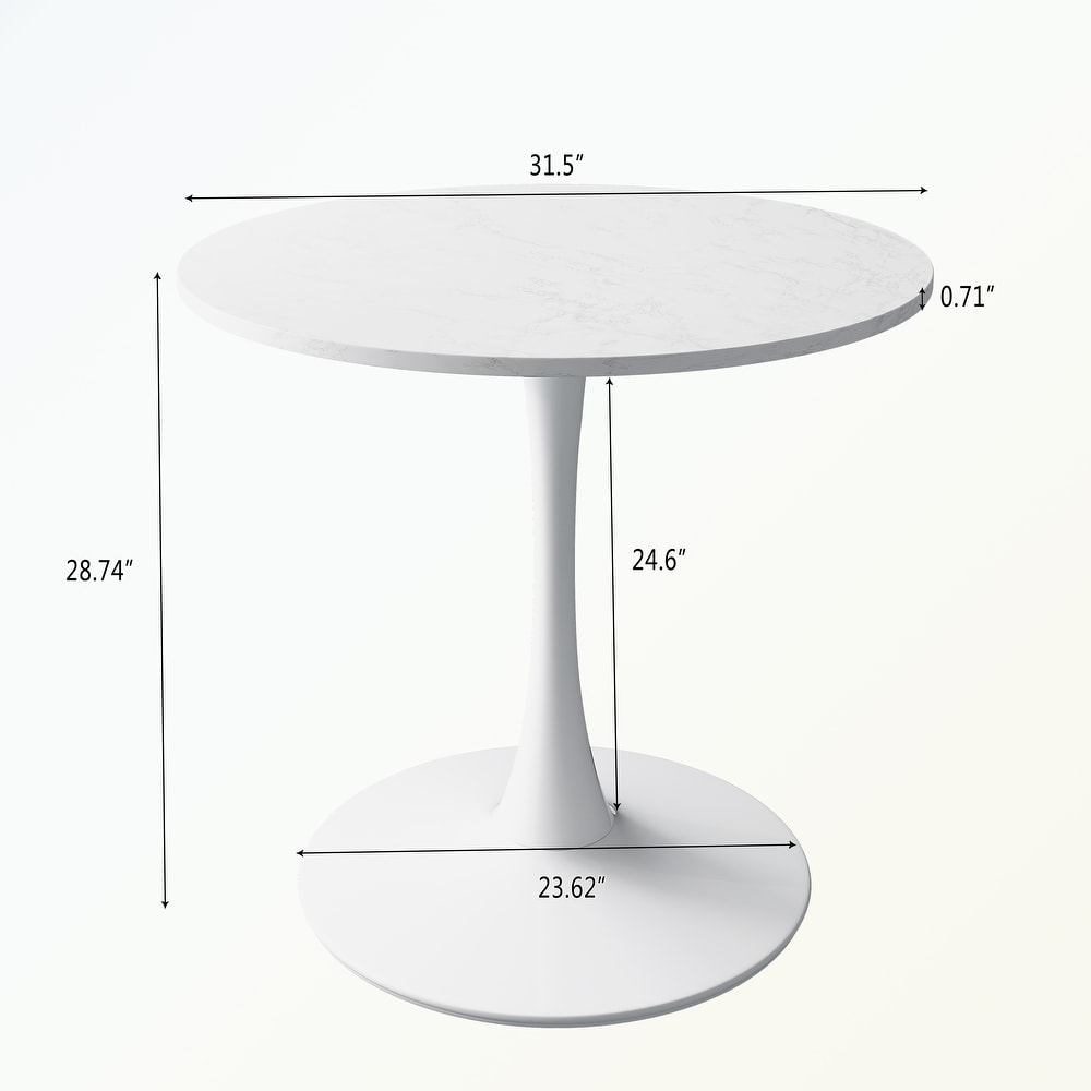 Round Dining Table  Metal Base