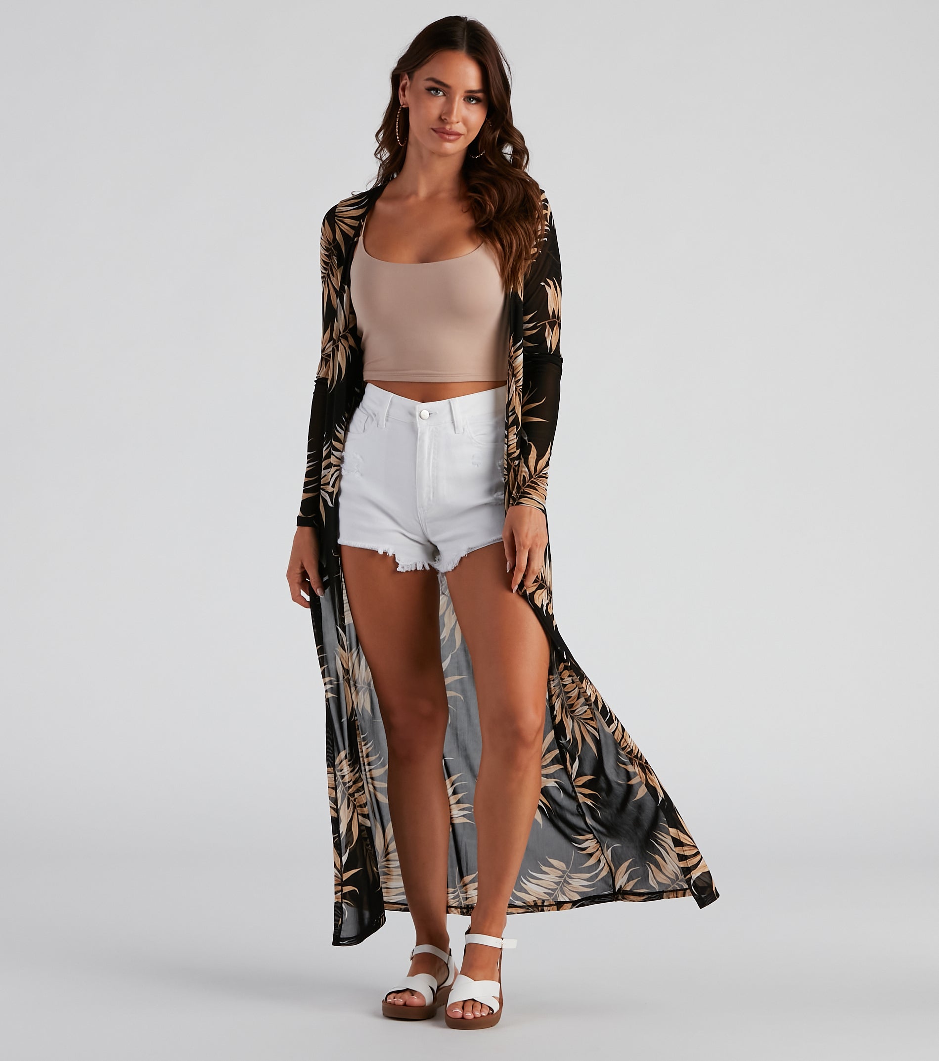 Island Getaway Sheer Mesh Duster