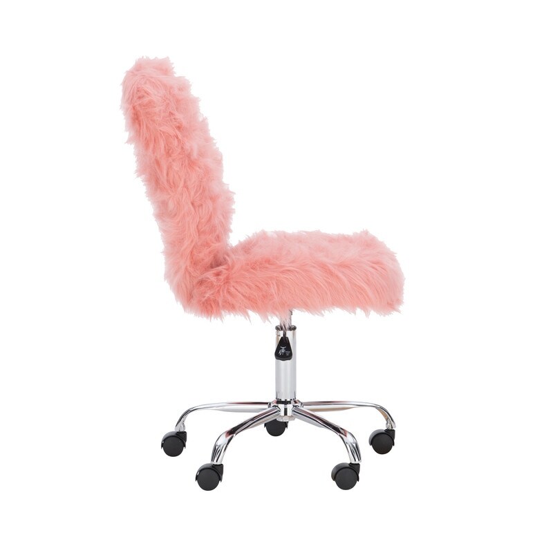 Clara Faux Fur Armless Office Chair