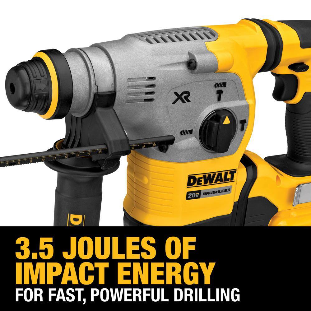 DW 20V MAX XR Cordless Brushless 1-18 in. SDS Plus L-Shape Rotary Hammer (Tool Only) DCH293B