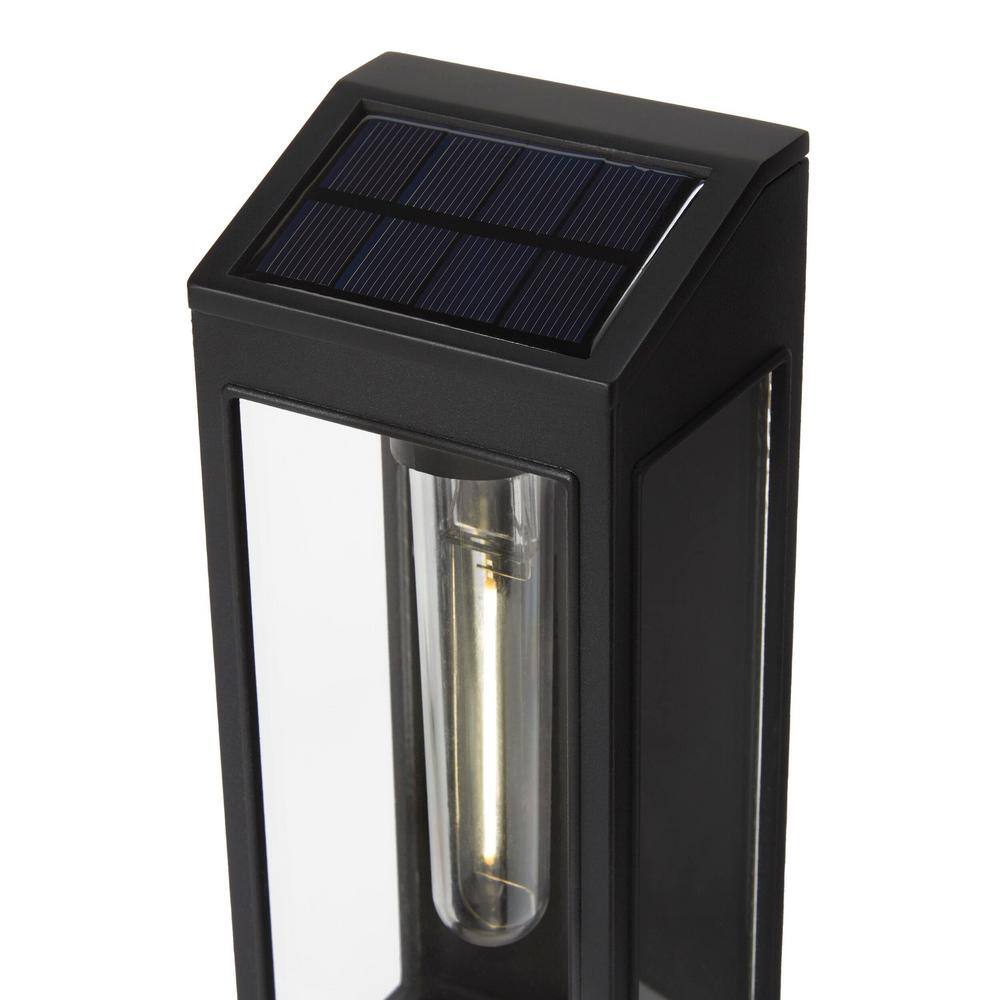 Hampton Bay Solar Black LED Outdoor Wall Light 10 Lumens 92350-904