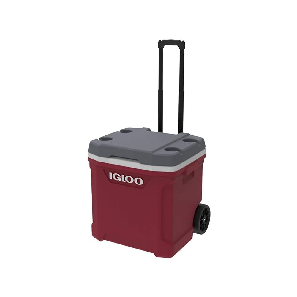 Igloo Latitude 30 Roller Cooler Industrial Red/Meteorite 30qt ;