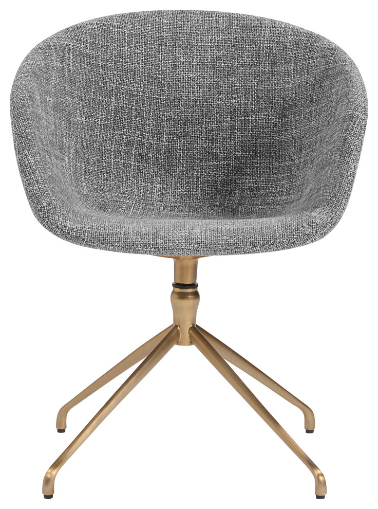 Dina Swivel Dining Armchair Chacha Grey   Contemporary   Armchairs And Accent Chairs   by Sunpan Modern Home  Houzz