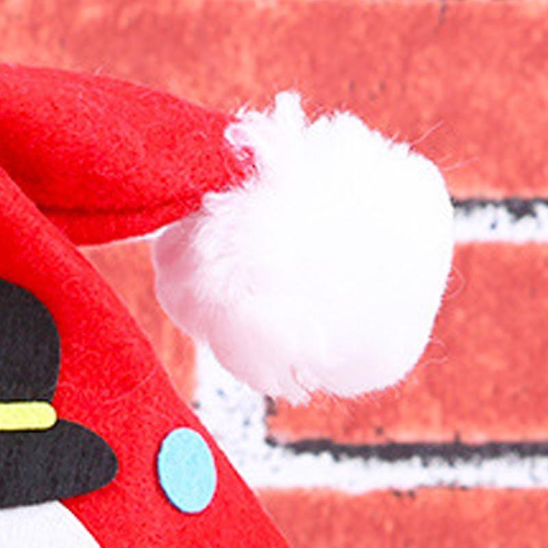 Felt Christmas Craft Nonwoven Fabric Cute DIY Felt Christmas Sewing Craft Ornament Handmade Toy Hat (Snowman)