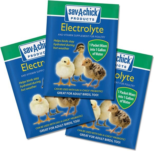 Sav-A-Caf Sav-A-Chick Electrolyte and Vitamin  Poultry Supplement， 0.25-oz packet， 3 count