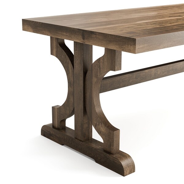 DH BASIC Reclaimed Oak 47-inch Trestle Base Coffee Table by Denhour