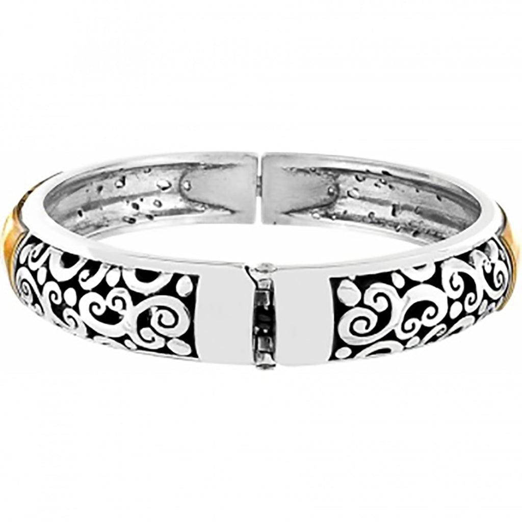 Brighton  Catania Hinged Bangle in Silver and Gold