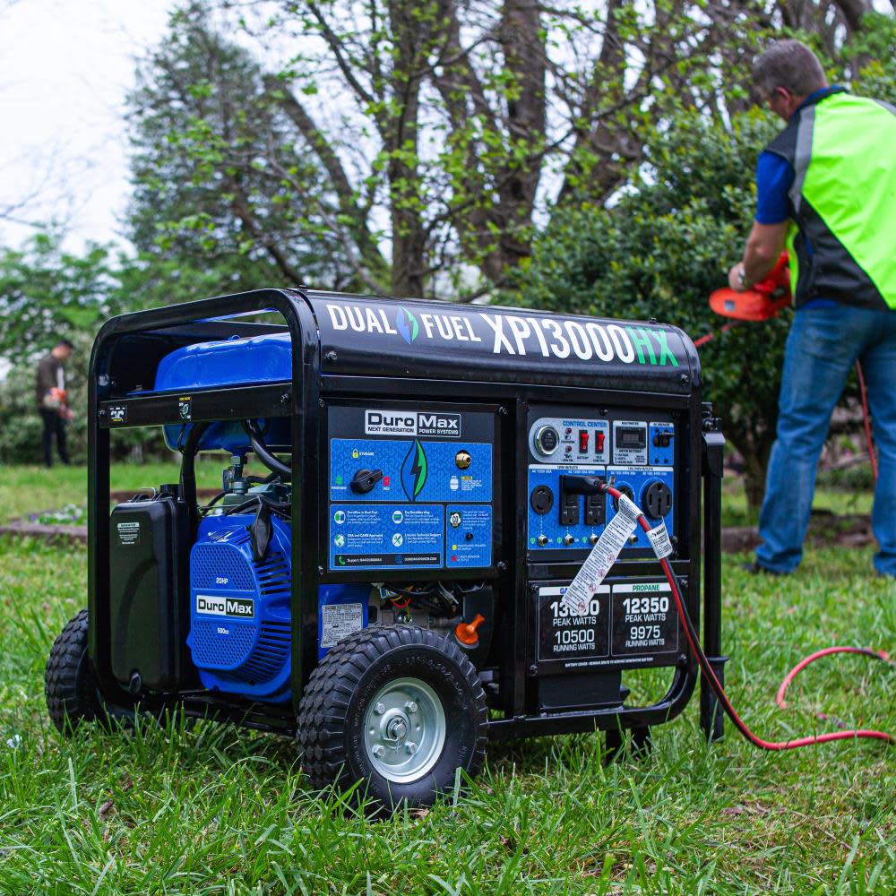 DuroMax Generator with CO Alert 13000Watt 500cc Dual Fuel Gas Propane Portable ;