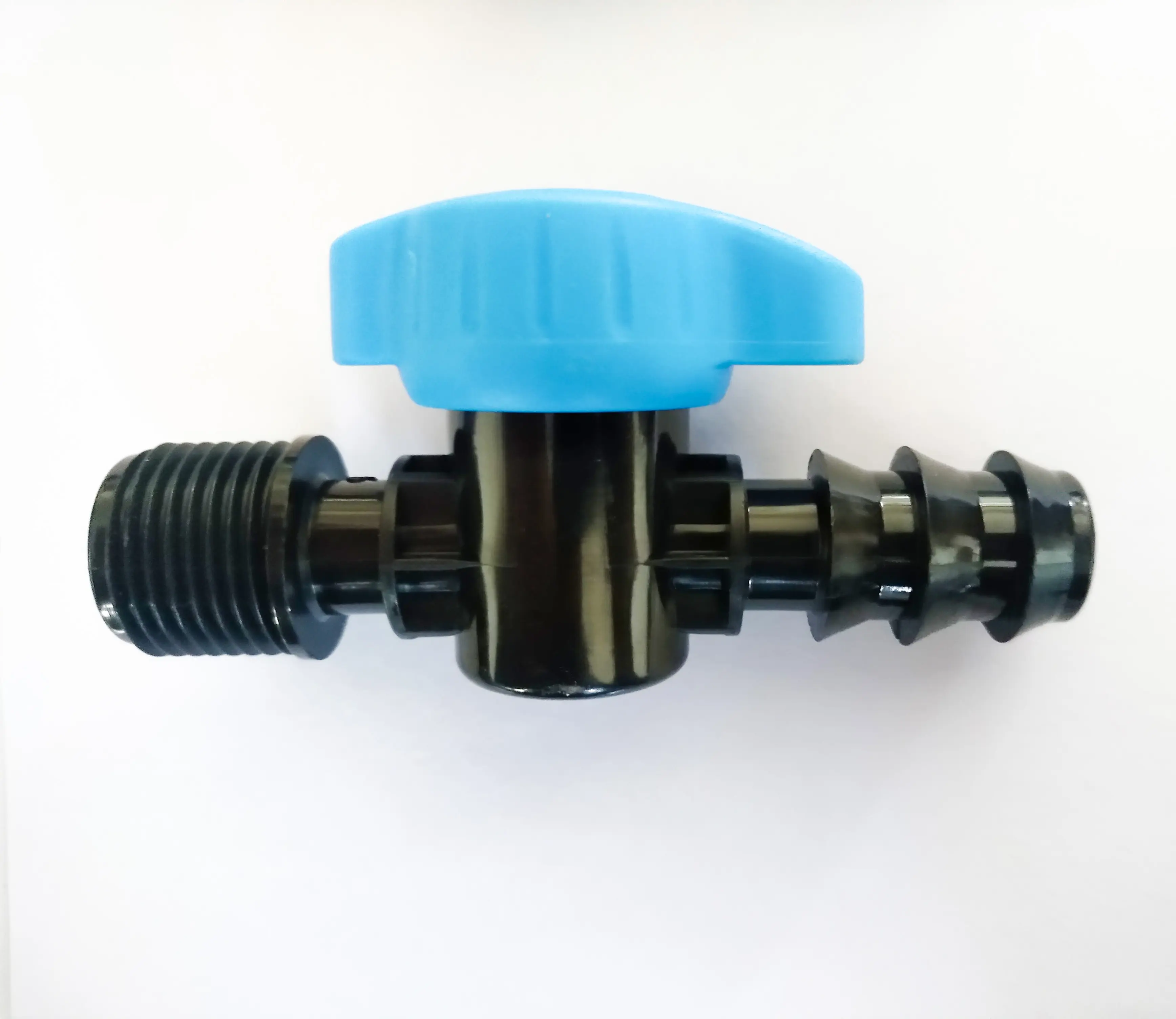 Water saving drip irrigation system plastic 16mm mini valve irrigation drip tape valve for garden and agriculture