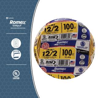 Southwire 100 ft. 122 Solid Romex SIMpull CU NM-B WG Wire 28828228