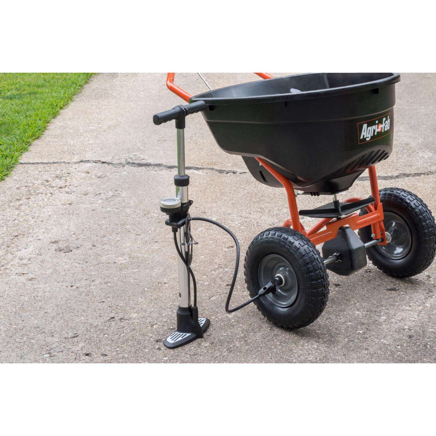 Agri-Fab 12 ft. W Push High-Output Spreader For Fertilizer/Ice Melt/Seed 130 lb. cap.