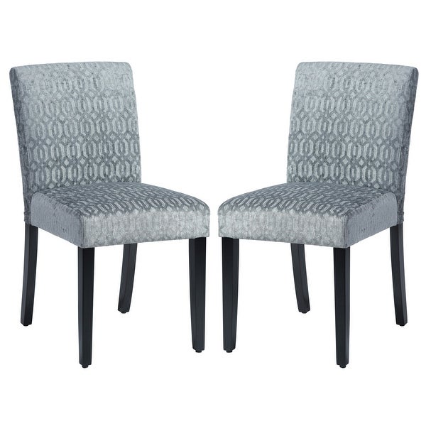 2 Pcs Upholstered Dining Chairs， Side Chair with Solid Wood Legs