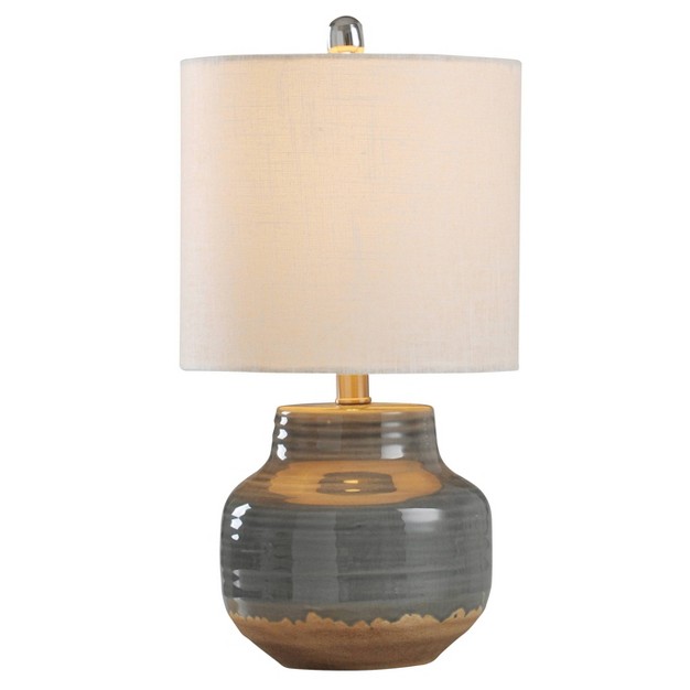 Prova Ceramic Table Lamp Gray Finish Stylecraft