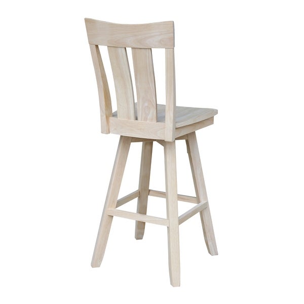 Ava Solid Wood Swivel Stool