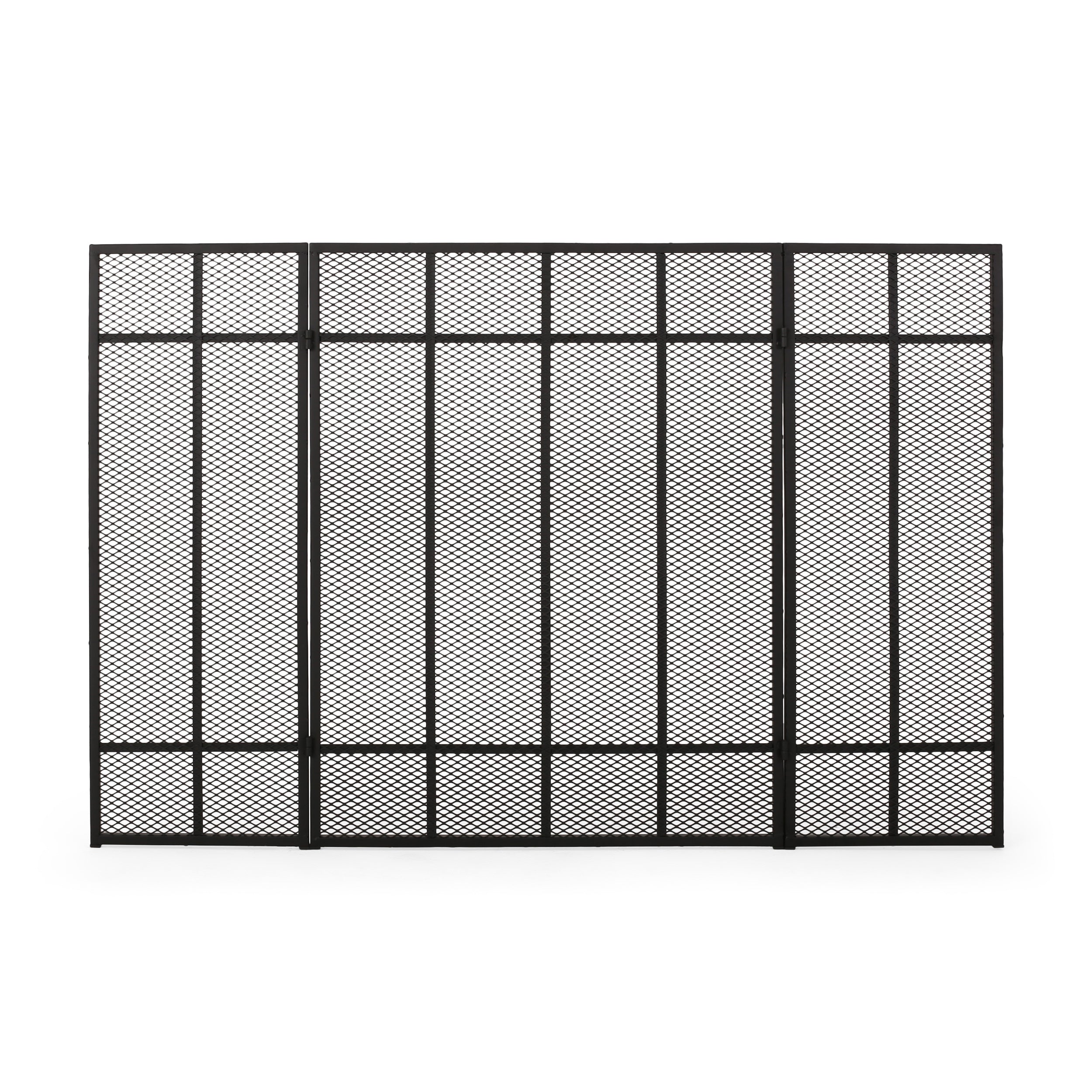 Raven Modern Iron Fireplace Screen