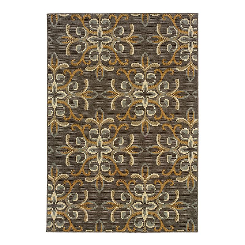 StyleHaven Bayside Fleur-De-Lis Indoor Outdoor Rug