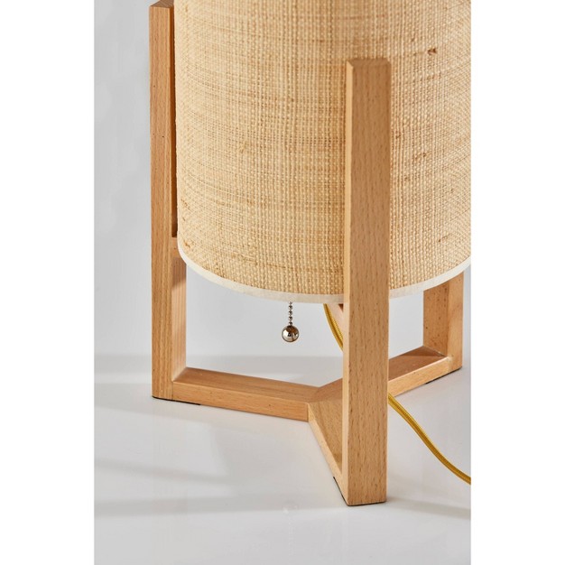 Quinn Table Lantern Natural Wood Adesso