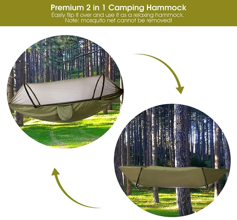 WINPOLAR 2023 Custom Logo Super Large Relaxing Double Travel Nylon Parachute easy setup hammock tent