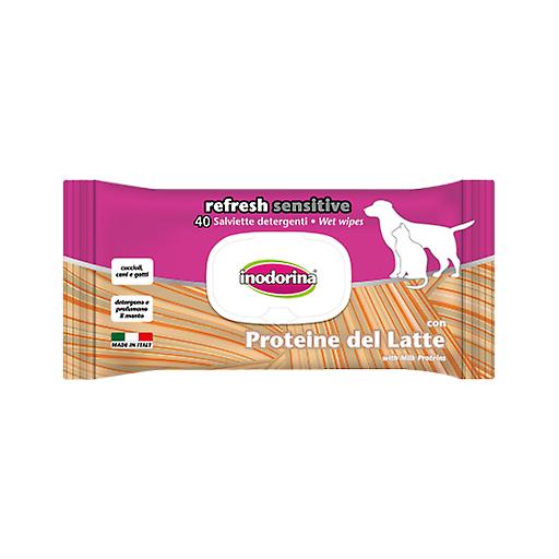 Inodorina Hygienic Sensitive Wipes Milk Protein For Dogs And Cats