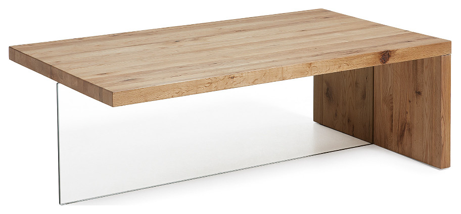 Floating Oak Top Coffee Table  La Forma Triss   Transitional   Coffee Tables   by Oroa   Distinctive Furniture  Houzz