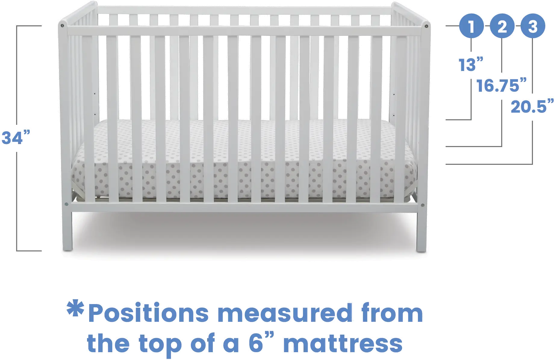 Heartland White 4-in-1 Convertible Crib