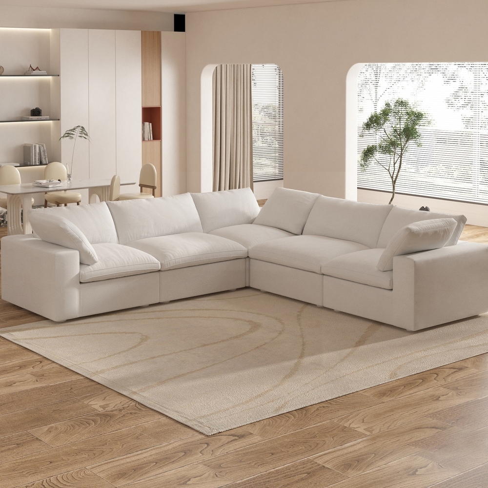 Down Filled Corner Sectional Couch for Living Room Set