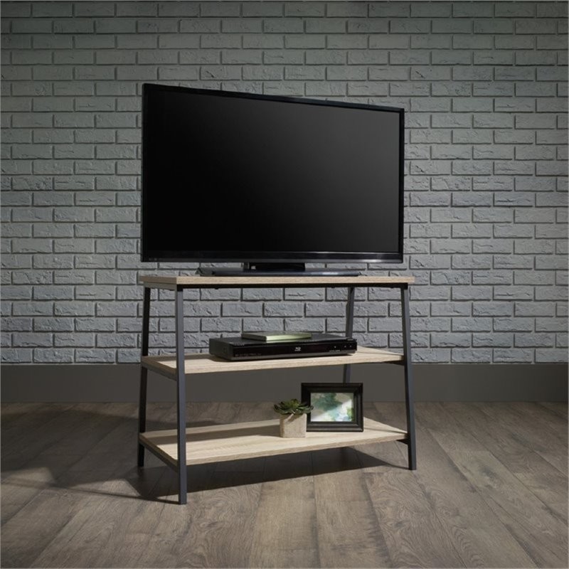 Pemberly Row Modern Engineered Wood TV Stand for TVs up to 32 quotin Charter Oak   Industrial   Entertainment Centers And Tv Stands   by Homesquare  Houzz