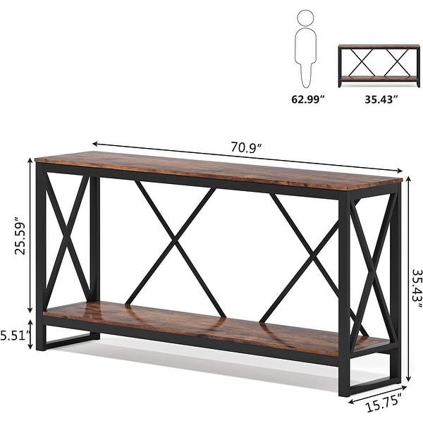 70.9 Inch Extra Long Console Table Narrow Sofa Table