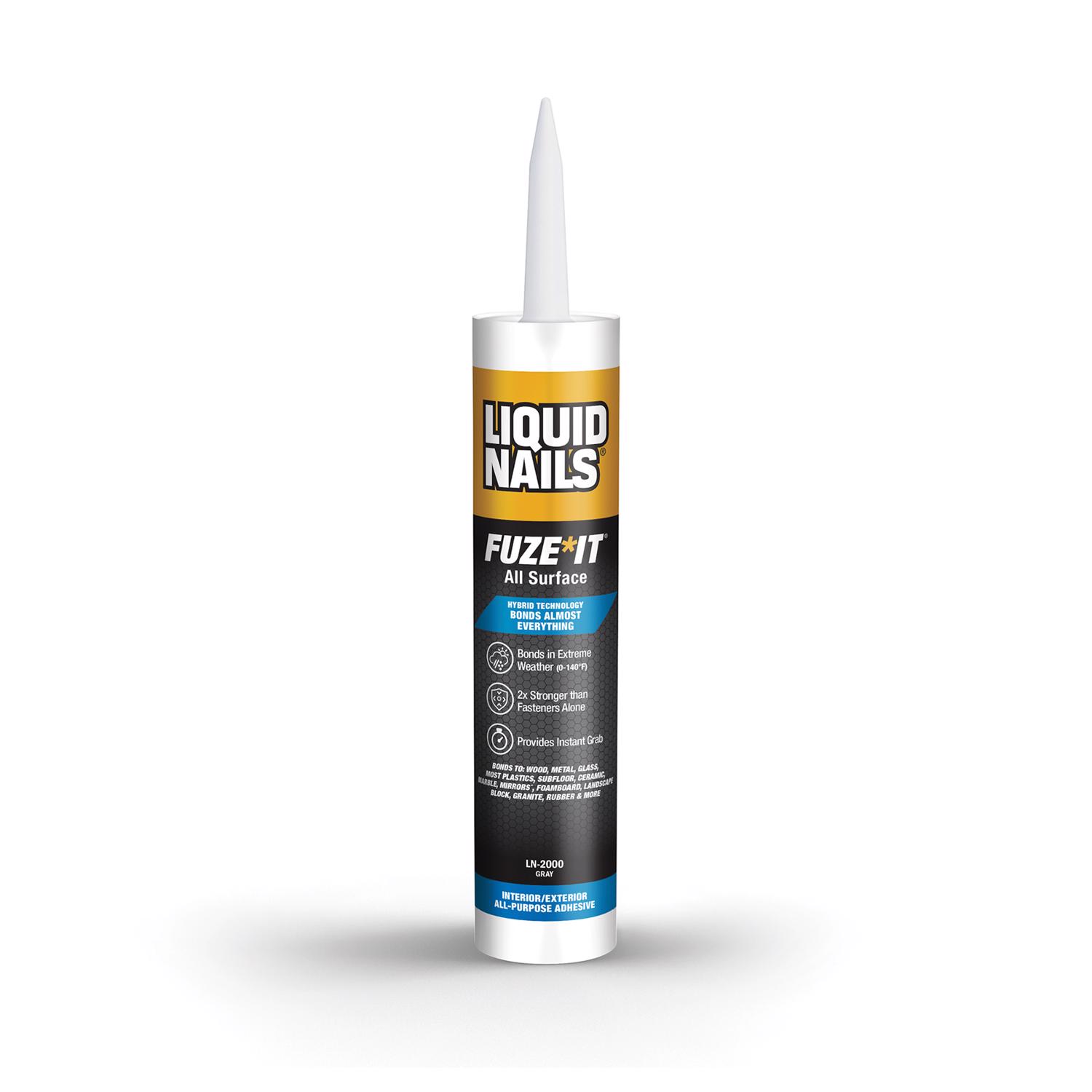 Liquid Nails Fuze-It All Surface High Strength Hybrid Adhesive Adhesive 9 oz