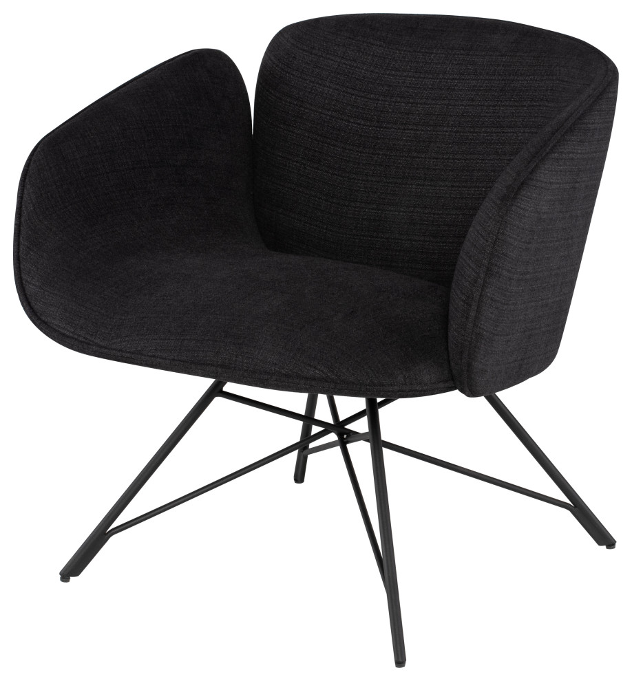 Doppio Coal Occasional Chair   Midcentury   Armchairs And Accent Chairs   by HedgeApple  Houzz