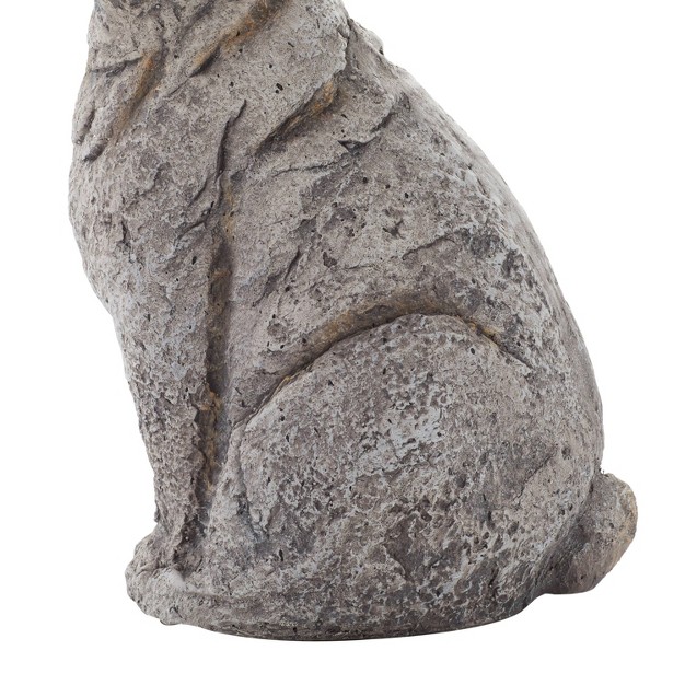 X 11 quot Magnesium Oxide Country Rabbit Garden Sculpture Gray Olivia amp May