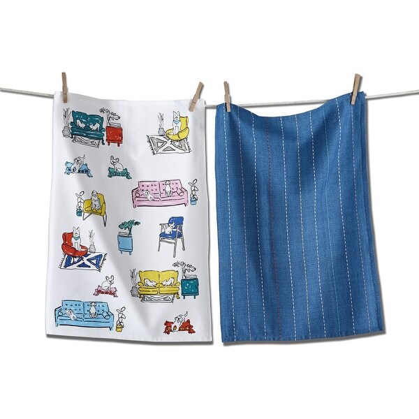 Spoiled Dogs Flour Sack Dishtowel Set Of 2